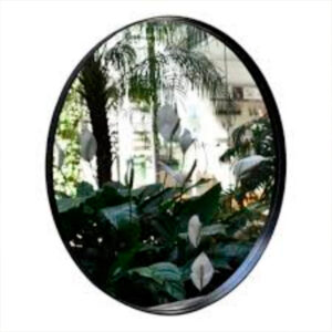Espejo circular marco de PVC grueso simil acero diametro 700mm