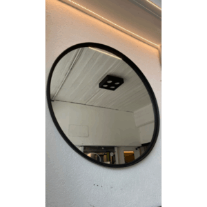 Espejo circular marco de PVC ancho simil hierro, diametro 400mm